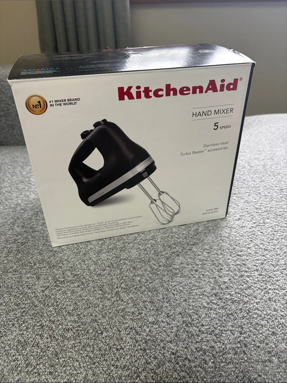 KitchenAid Hand Mixer in Black and Silver